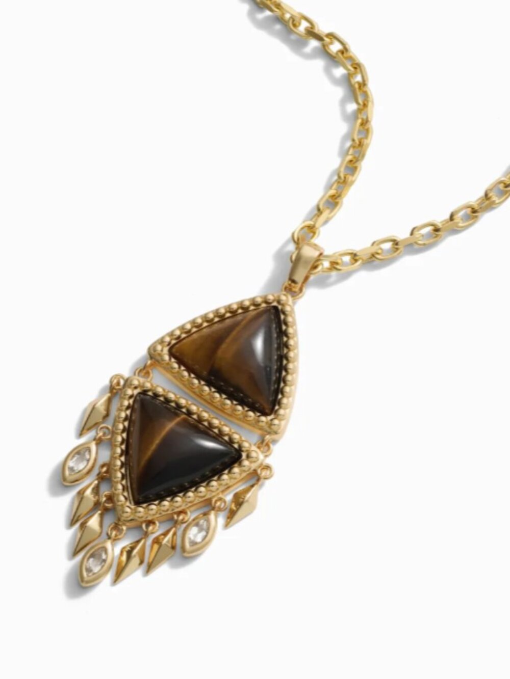 Awe Inspired - Tiger's Eye Wind Chime Pendant